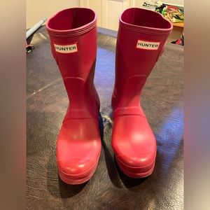 Hunter Original Short Rain Boots Red Sz 10